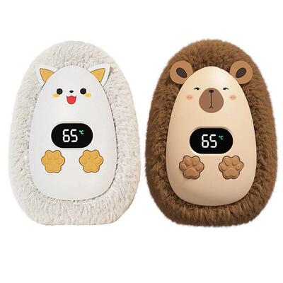 Plush Hand Warmer Electric Hand Warmer Digital Display Mini