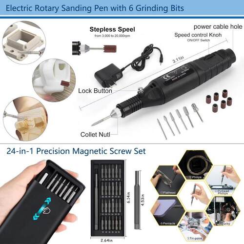 跨境124pcs3D打印配件工具带有工具袋3D打印机建模基本工具