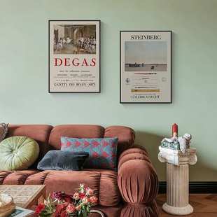 怀旧小众美式 饰画港风文艺复兴中古壁画 复古组合客厅挂画照片墙装