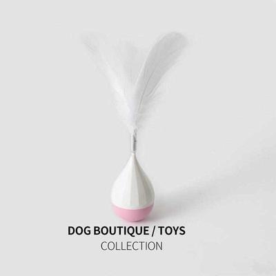 宠物玩具 不倒翁羽毛猫咪玩具 逗猫解闷互动猫玩具 现货批发