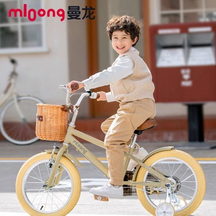 曼龙童年时光儿童自行车-莫奈灰-16寸