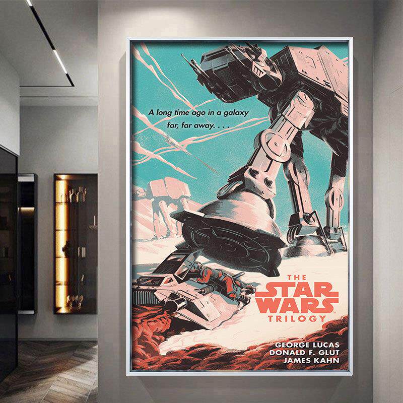 StarWars星球大战电影海报挂画绝地武士千年隼壁画卧室潮流装饰画