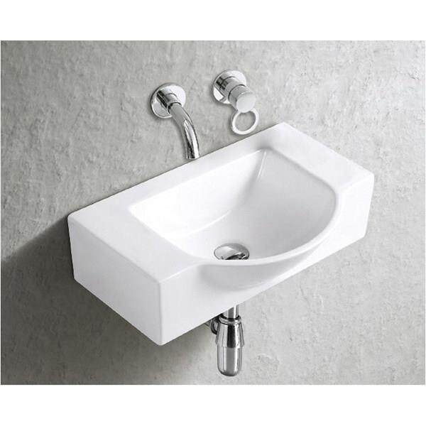 挂墙式洗手盆小户型卫生间洗漱池台盆无孔面盆阳台壁挂洗脸盆陶瓷