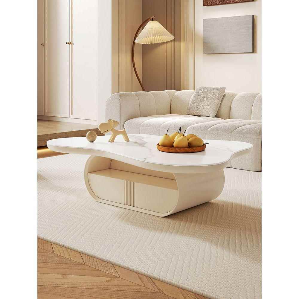 茶奶几现代约简电视柜组合异网形客厅红云朵油风岩板茶几云智LOI