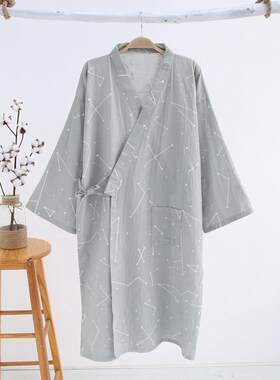 新款直销女士日系双层纱布和服睡袍 春夏季家居洗浴服汗蒸服单件