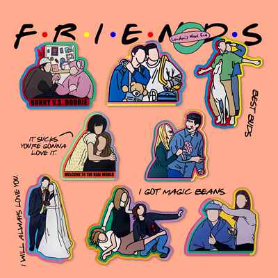 老友记周边friends冰箱贴洞洞板六人行相框central perk磁性贴