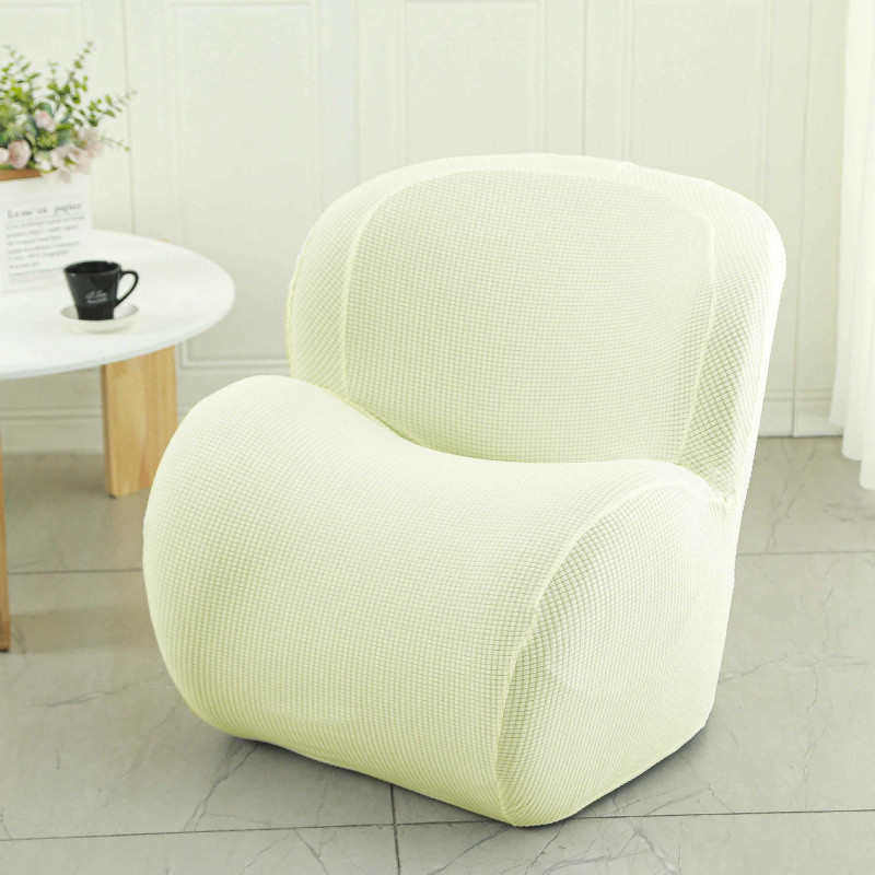 弹力单人位沙发套全包网吧咖啡厅通用椅套半圆形卡座小沙发罩