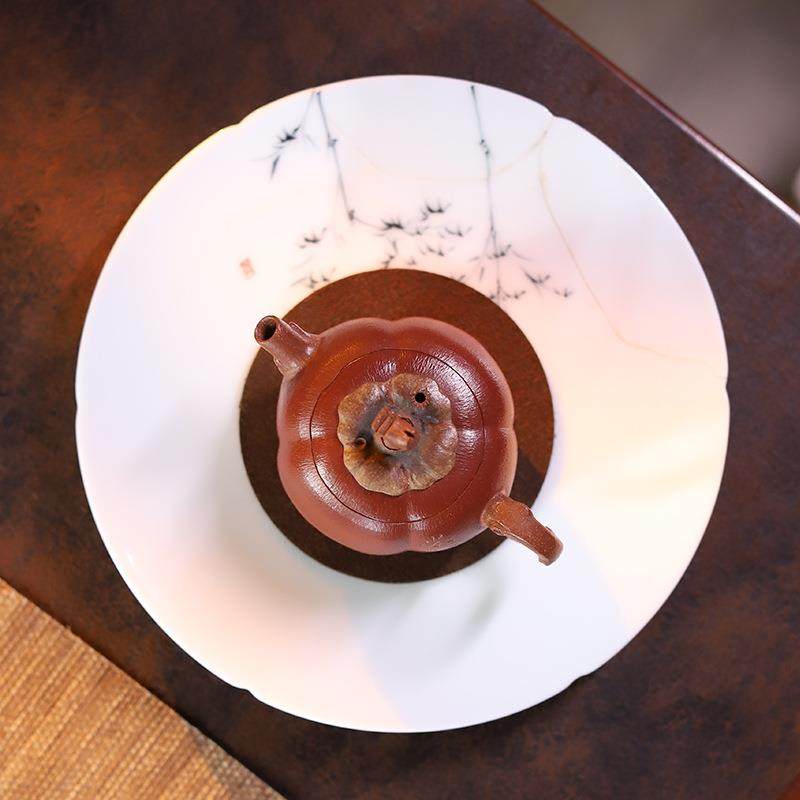 原矿段泥粉浆宜全手工薄胎欢南瓜9ML小喜品仿生器泡茶壶兴紫砂OJS