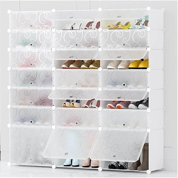 简易鞋柜经济型塑料透明鞋盒防尘鞋架宿舍多层组装收纳省空间家用