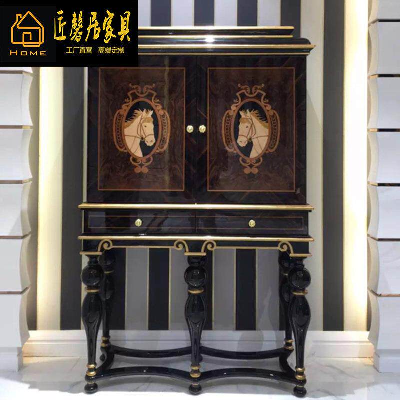 新古典后现代玄关柜门厅柜欧式储物柜隔断餐边柜家具