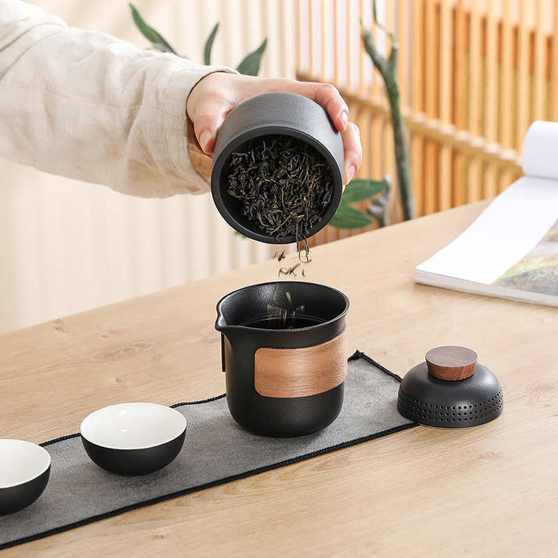 户外旅行茶具小套装随身便携式一壶三杯快客杯功夫泡茶器商务礼品