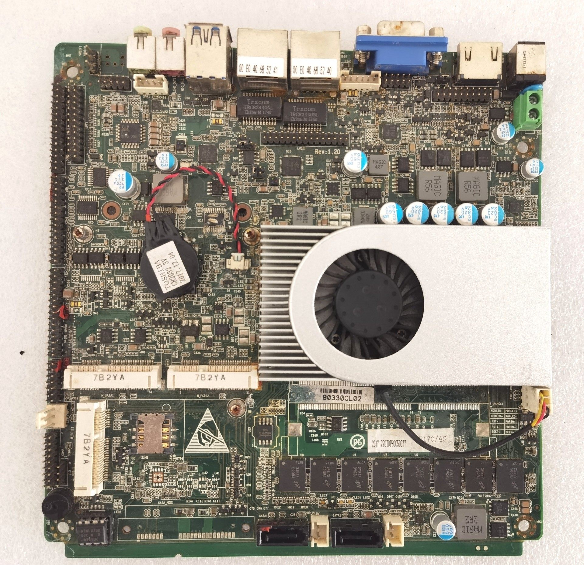 工控主板，i5-4200u处理器，4G内存，带散热风扇，二手