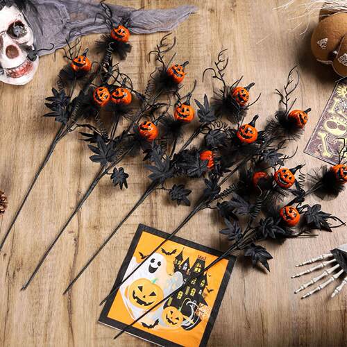 Halloween Decoration Flower Black Terrifying Pumpkin