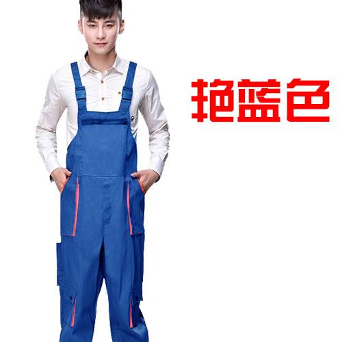 高档作服裤背带裤4S店修车男女修裤子训汽车工演出多犬口袋吊带工