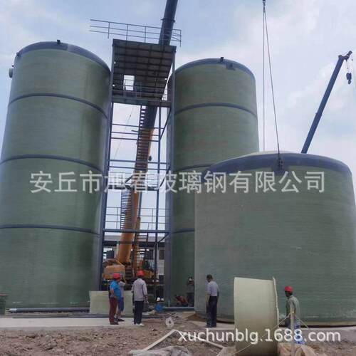 立式玻璃钢储罐100立方玻璃钢缠绕化粪池污水处理设备盐酸罐