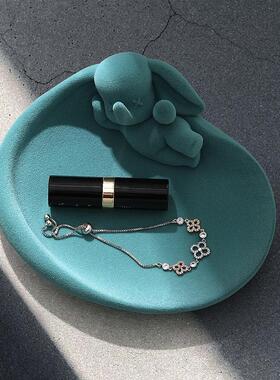 小象盘钥收纳摆件托盘首饰飞客厅BQZ匙进门入户玄关桌面家居软装