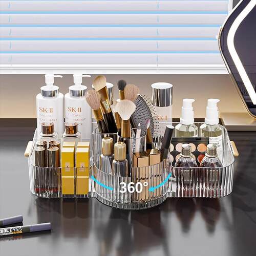 Cosmetic Storage Box Large Capacity Acrylic Transparent Desk