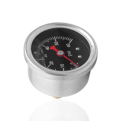供燃油压力表耐震充油轴向不锈钢压力表YBN40Z 60psi 1/8NPT厂销
