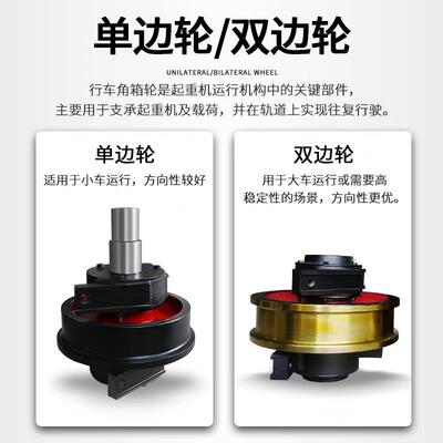 φ350*100起重机单边车轮组铸钢行车车轮组行走轮