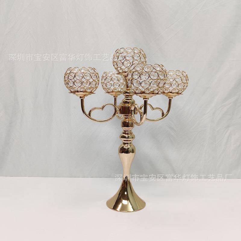 婚庆道具水晶烛台摆件复古浪漫婚庆道具烛光晚餐餐厅酒店家居装饰