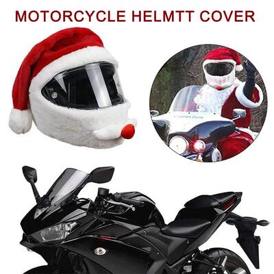 Funny Santa Cycling Helmet Christmas Motorcycle Helmet Cover