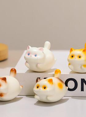福瑞猫猫解压玩具可爱猫咪办公室工位发泄减压摆件卡通小猫咪礼品