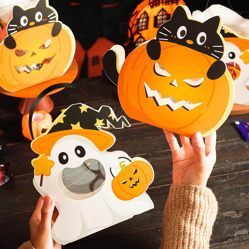 万圣节南瓜灯糖果袋糖果包装盒子礼品物装饰品饼干零食儿童手提