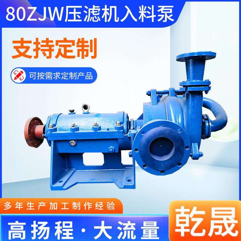 80ZJW压滤机入料泵铬合金机封压滤机入料煤泥污泥处理厂入料泵