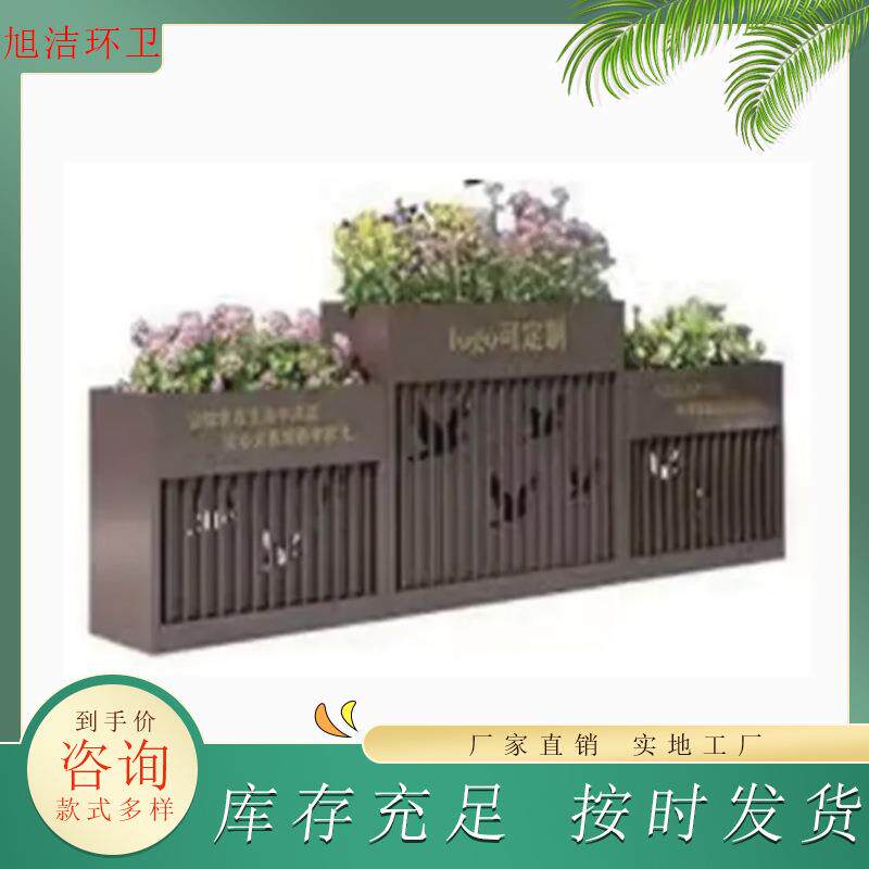 户外花箱仿真绿植花盆种植箱创造景观绿化镀锌板 玻璃钢公园花槽