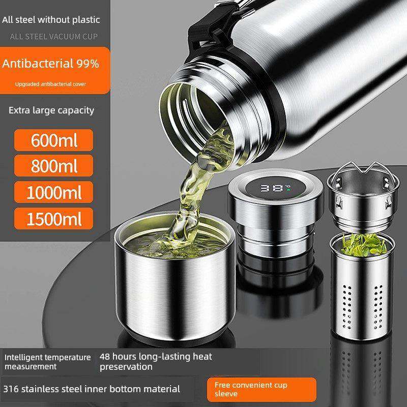 304不锈钢量杯保温杯全钢31大容量泡茶水杯户外健身茶水分离,餐饮具,保冷/保温杯,淘宝优惠券,粉丝福利购,淘宝优惠卷