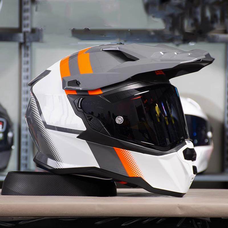 正品SB摩x托车越野拉力头盔男四季双镜片公路全2盔机车3C四季大码