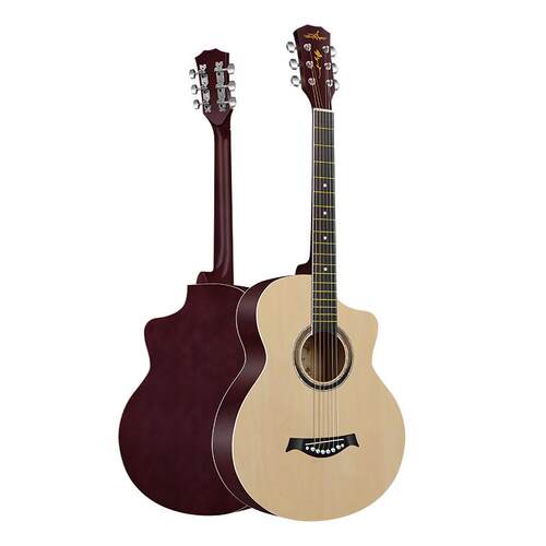 乐器便携吉他新款41寸缺角全椴民谣吉他初学者guitar