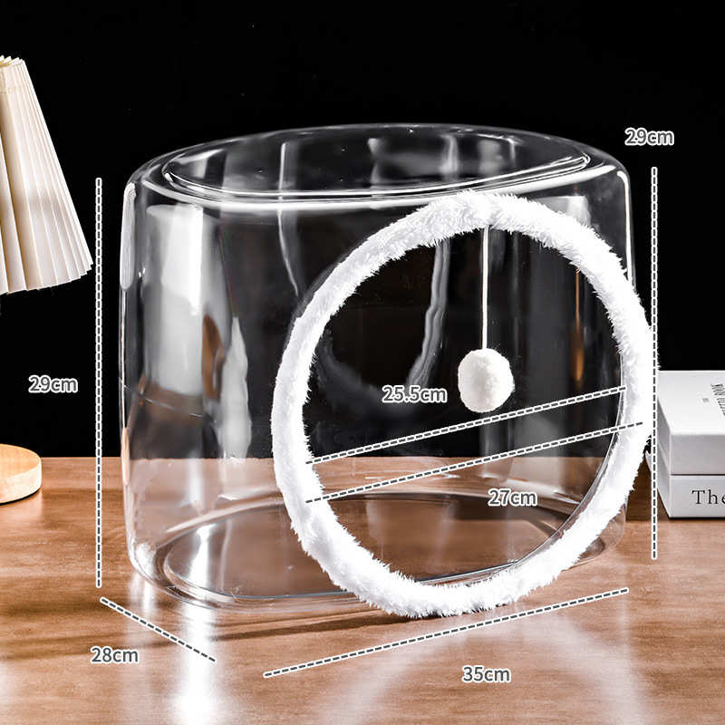 围家用透明猫透猫宠物睡觉小体垫子猫球型奢气口猫轻逗窝猫猫窝笼