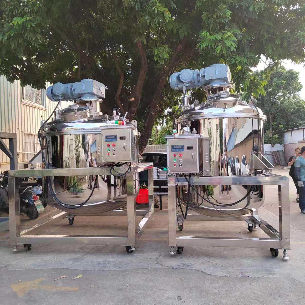 腻子膏三轴慢速搅拌罐 均值乳化工业搅拌罐 不锈钢PVC胶水搅拌机