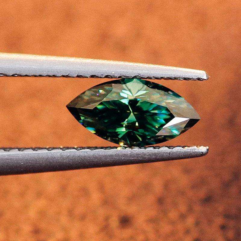 欧美跨境热卖马眼橄榄形莫桑裸石0.6-6克拉首饰戒面小碎石可镶嵌