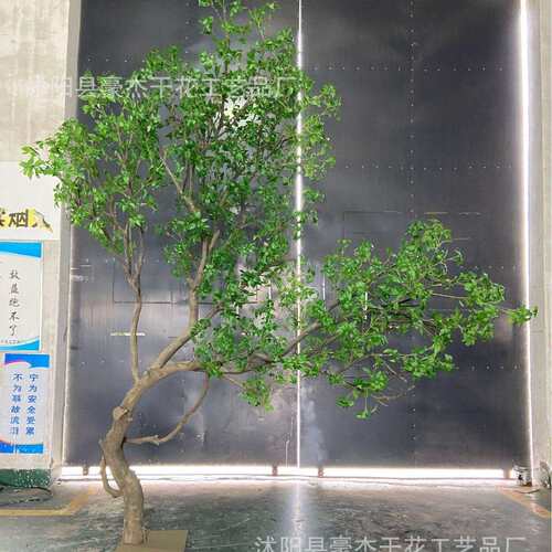 仿真马醉木橱窗装饰造景植物商场酒店展厅软装假树仿真树逼真