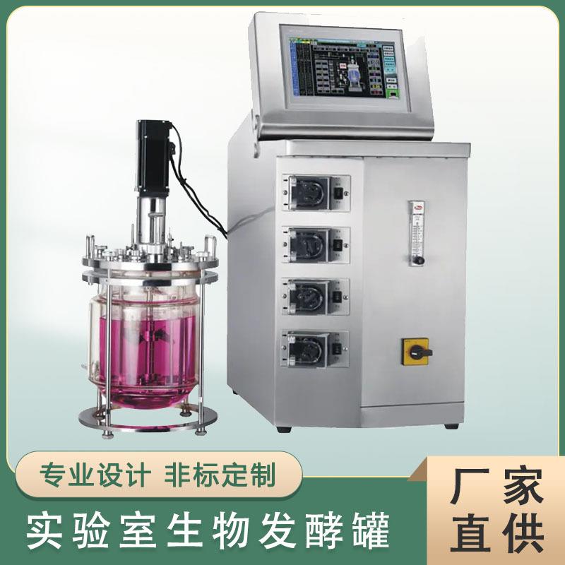 生物反应器 多级玻璃发酵罐 15L实验室发酵设备