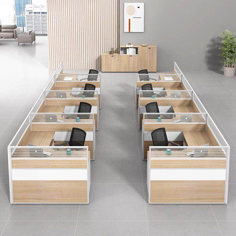 隔断职员屏风办公桌L型2/4/6人位财务桌办公室员工电脑桌椅组合