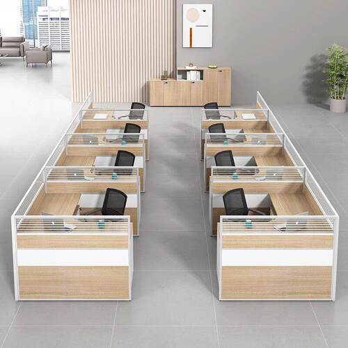 隔断职员屏风办公桌L型2/4/6人位财务桌办公室员工电脑桌椅组合