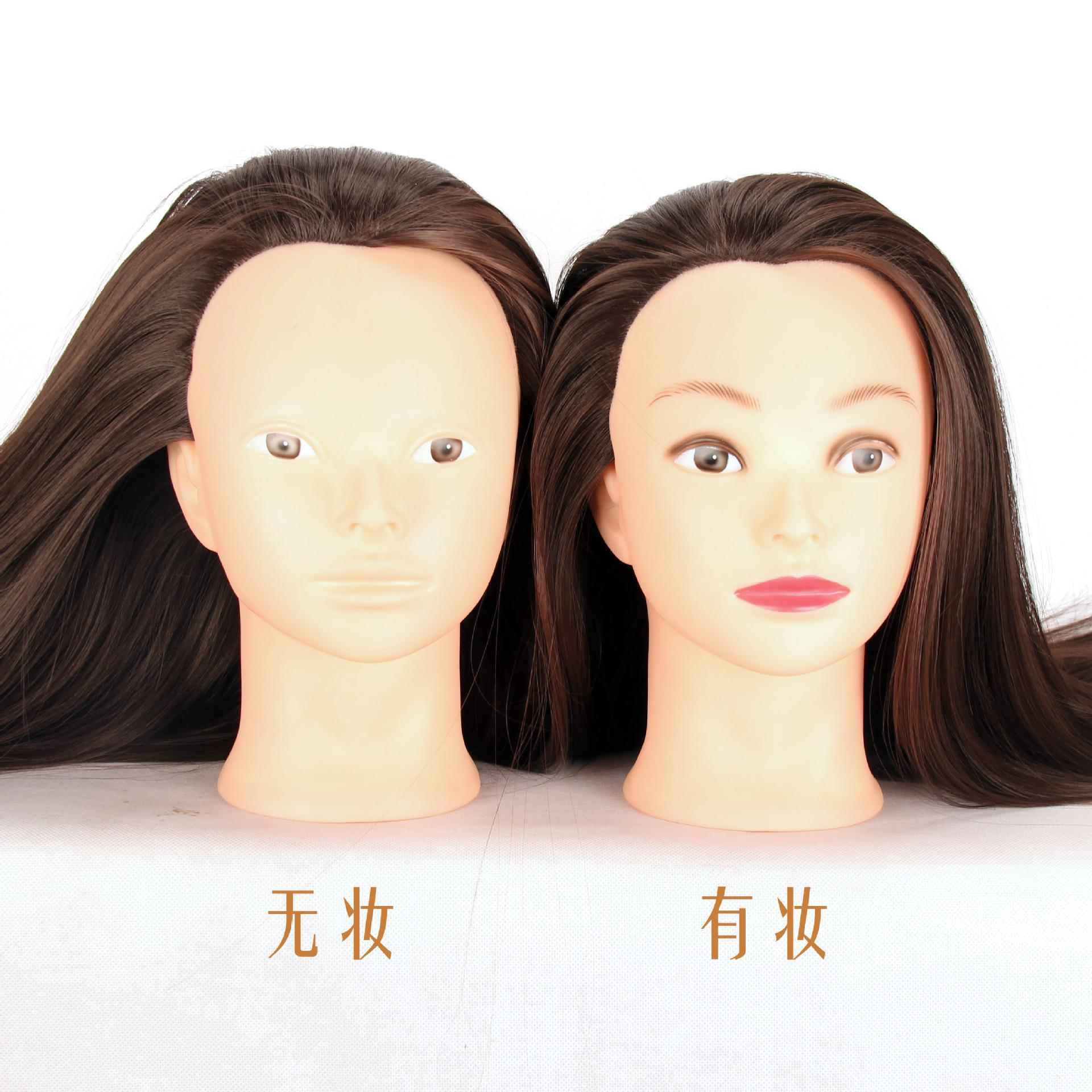 假发模美发教学妆教习头头练习编发盘发化妆假人公仔头头模LWS化
