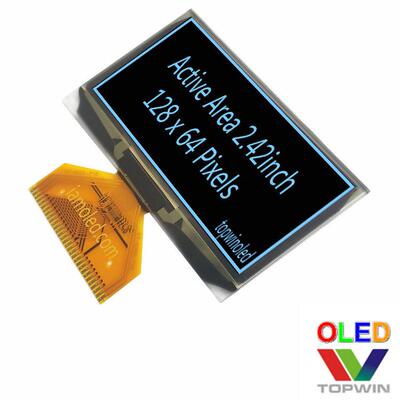 2.2寸oled液晶显示蓝色光21864al4bpgUG-2864A4焊接工控仪表拓英