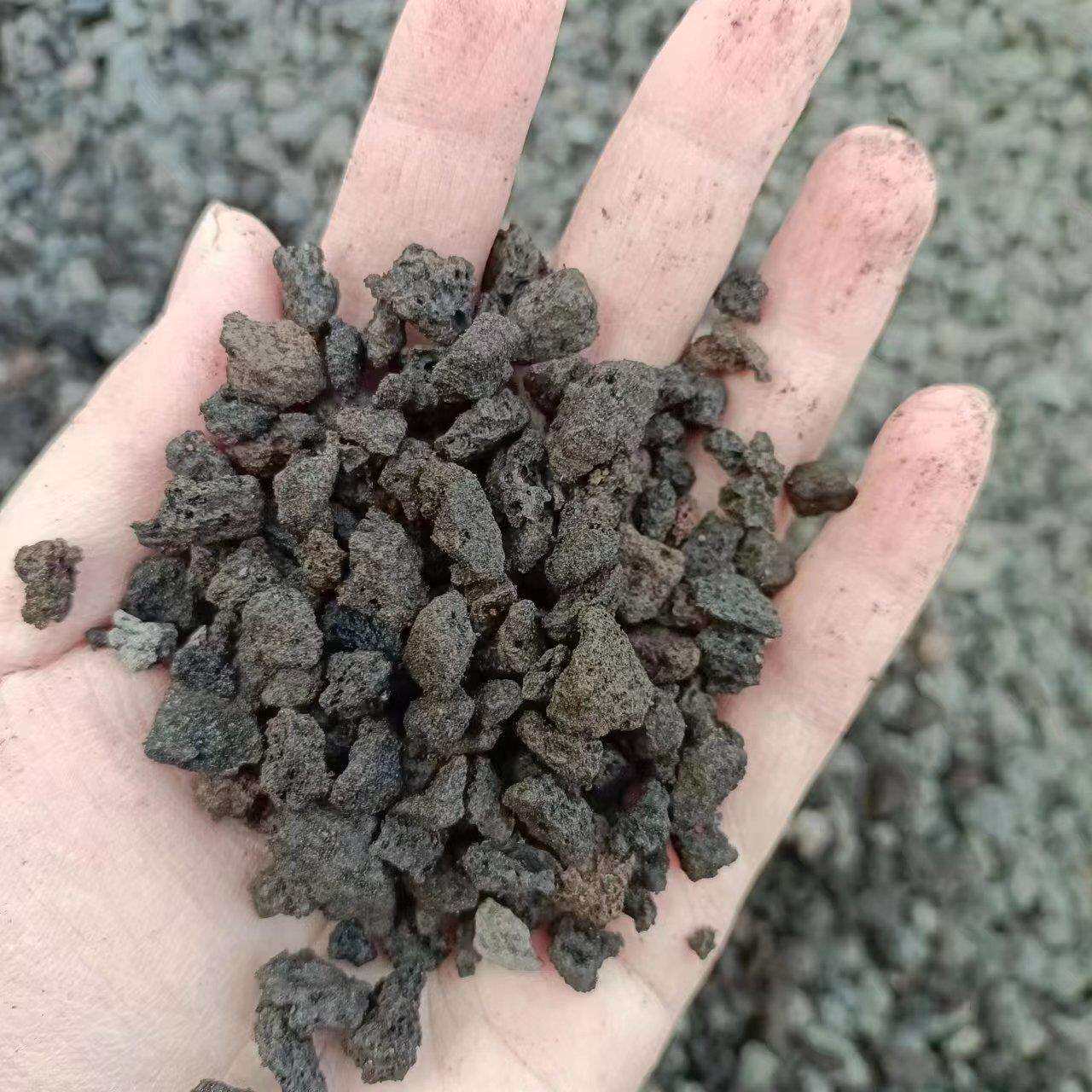 山火山颗粒园林造火景红色岩鱼377缸专用过滤火石山石栽培基质用