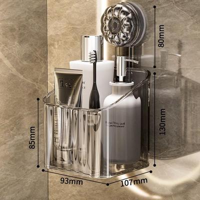 吸盘置物架卫生间厕所洗手洗漱台浴室化妆品免打孔墙上壁挂收纳盒