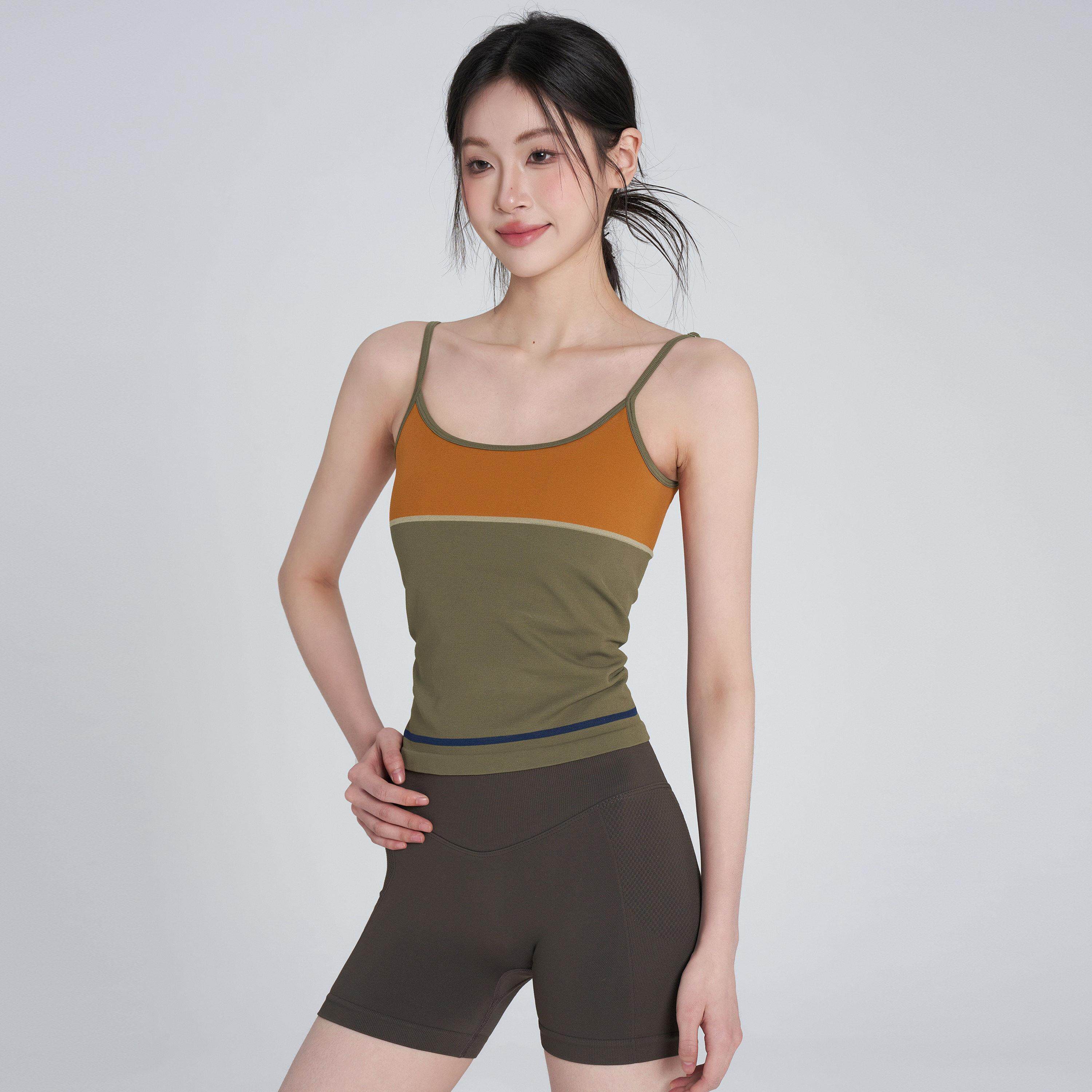 带胸垫运动背心女外穿夏季薄款高级感无袖跑步瑜伽T恤健身服上衣