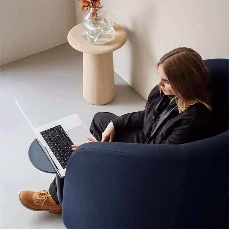 中古风轻奢现代设计师布艺单人沙发椅客厅卧室阳台休闲椅洽谈椅