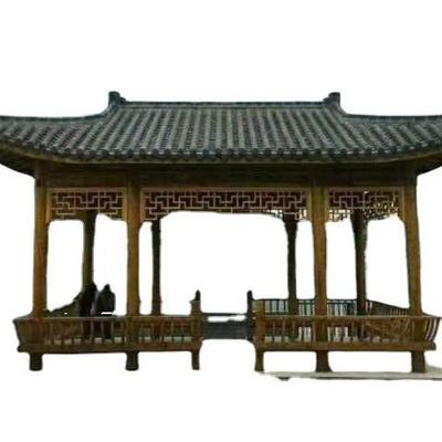 厂凉家木质凉亭实SC-SJ木仿四计古角亭户外景观凉亭安装设木制