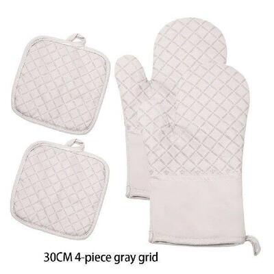 4 Pieces/Set Oven Portable Non-stick Gloves Mittens Heats