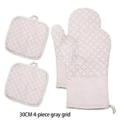 4 Pieces/Set Oven Portable Non-stick Gloves Mittens Heats