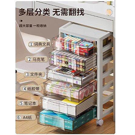 办公室桌面收纳桌盒抽式理工位下整置屉物架杂物文件850文具收纳