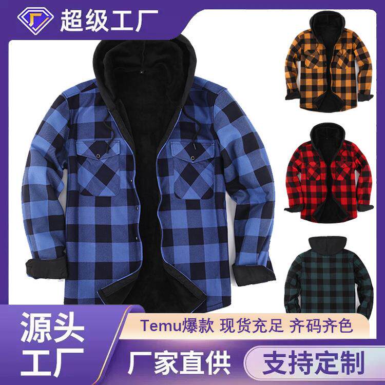 2026 Mens Flannel Jackets Sherpa Lined Fleece Zip Up Winter